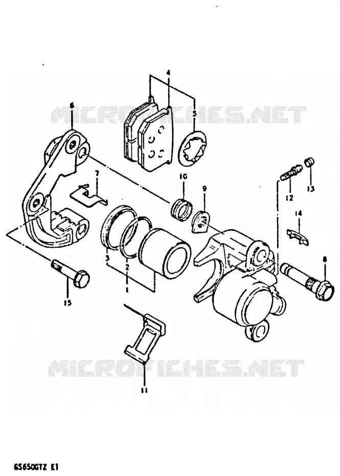 FRONT CALIPER (MODEL Z) Suzuki MOTO 650 GS 1999  GS650GTX(X/Z)