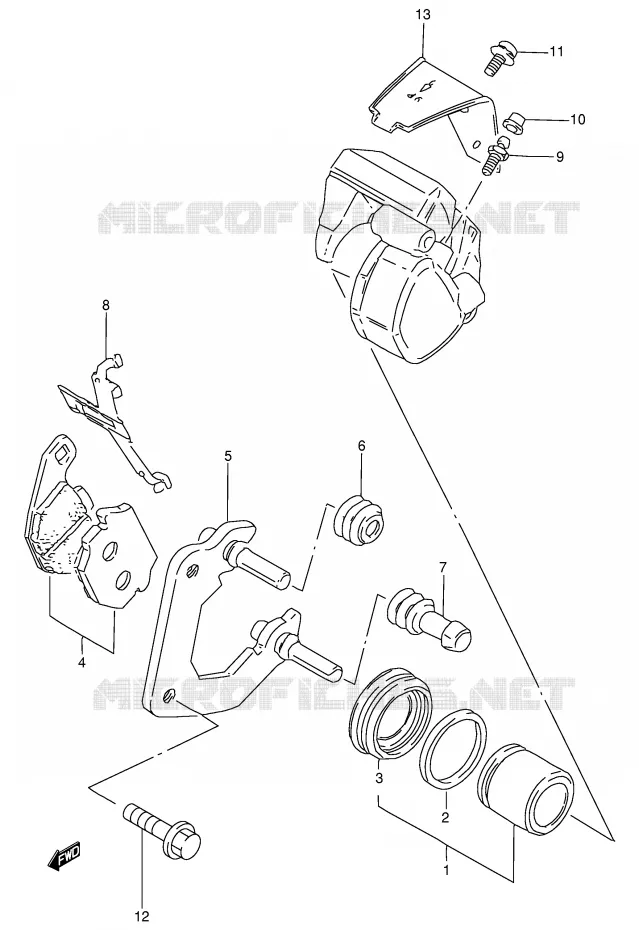 FRONT CALIPER (SEE NOTE) Suzuki MOTO 125 GN 1982  GN125EZ(E1)