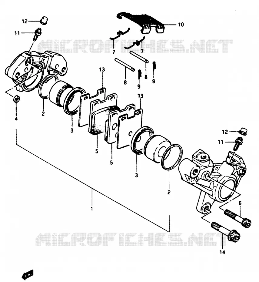 FRONT CALIPER Suzuki MOTO 1150 GS 1985  GS1150ESF(E/F/G)