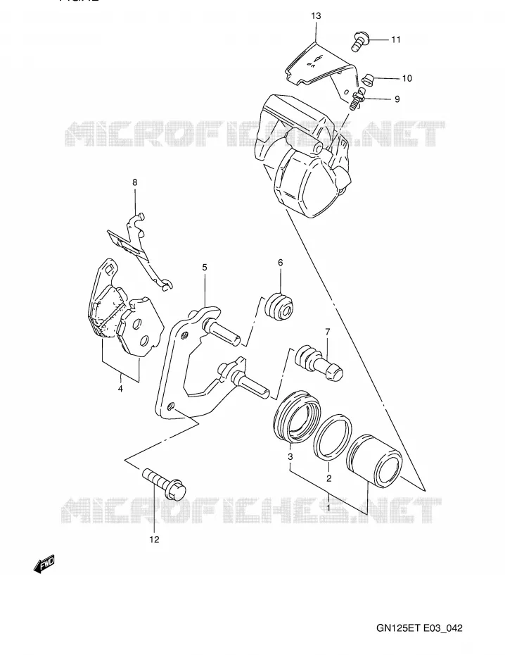 FRONT CALIPER Suzuki MOTO 125 GN 1995  GN125ES(E3)
