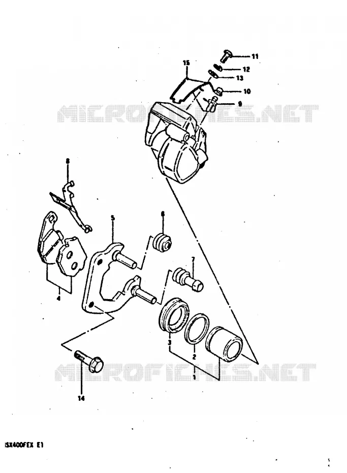 FRONT CALIPER Suzuki MOTO 400 GSX 1981  GSX400FEX