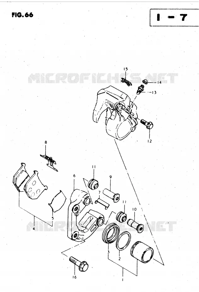 FRONT CALIPER Suzuki MOTO 450 GS-L 1982  GS450LZ(E2)