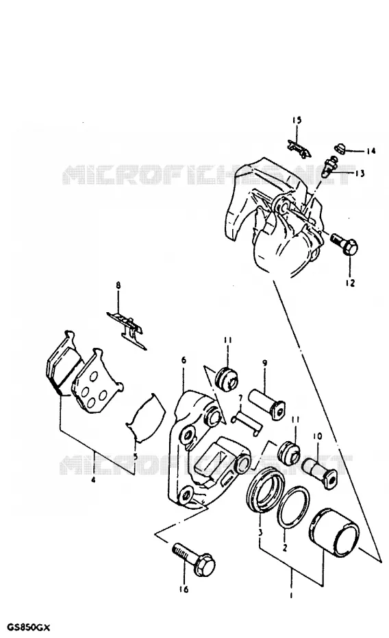 FRONT CALIPER Suzuki MOTO 850 GS 1981  GS850GX(T/X)
