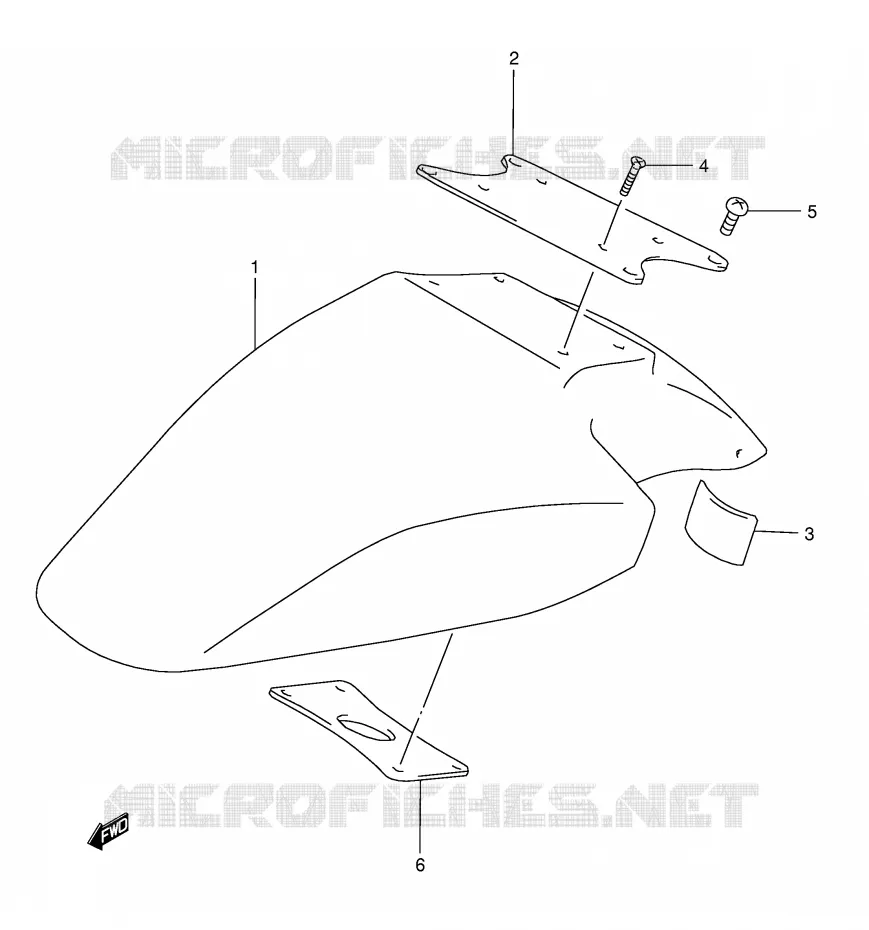 FRONT FENDER Suzuki MOTO 1200 BANDIT 1996  GSF1200ST(E28)