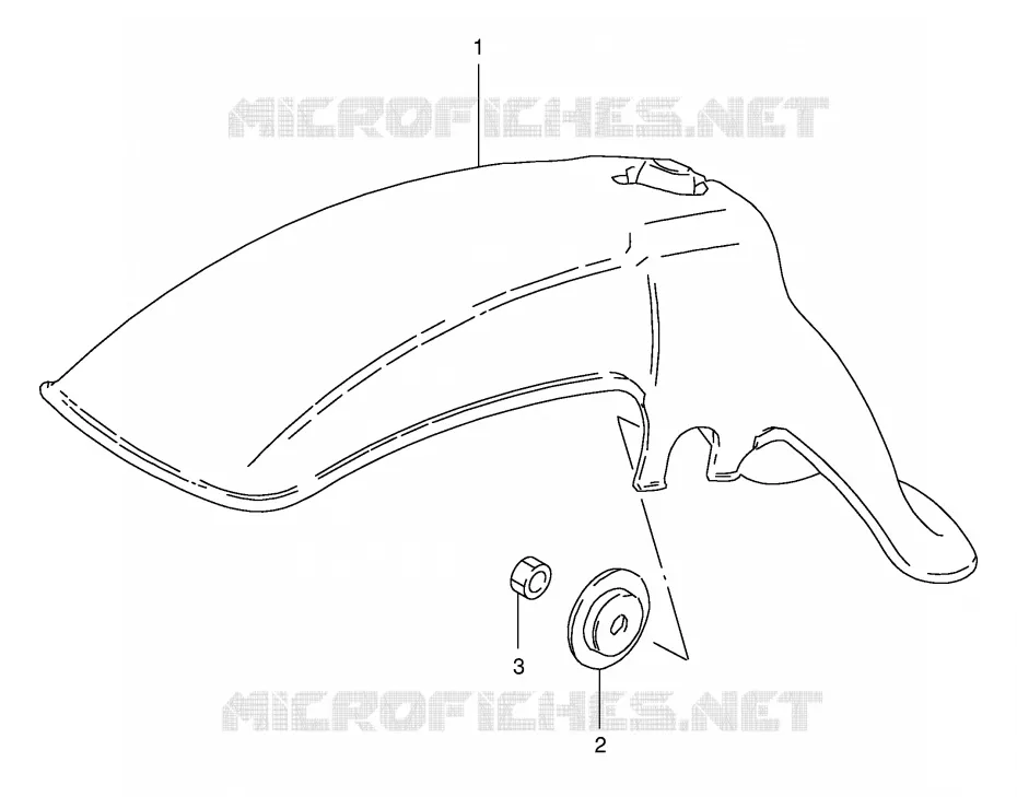 FRONT FENDER Suzuki SCOOTER 50 FZ 1982  FZ50Z(E1)