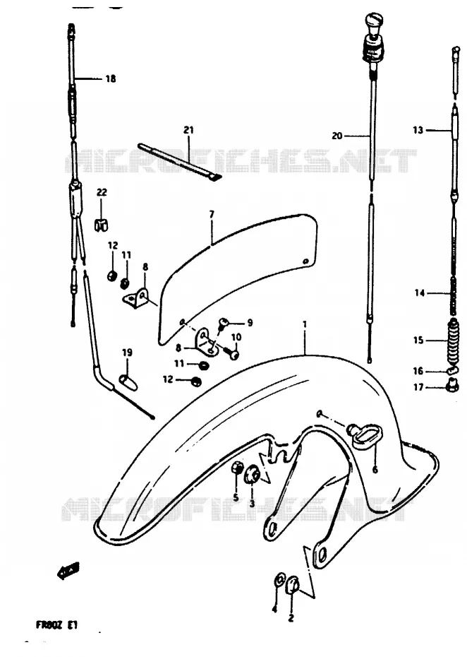 FRONT FENDER Suzuki SCOOTER 80 FR 1982  FR80Z