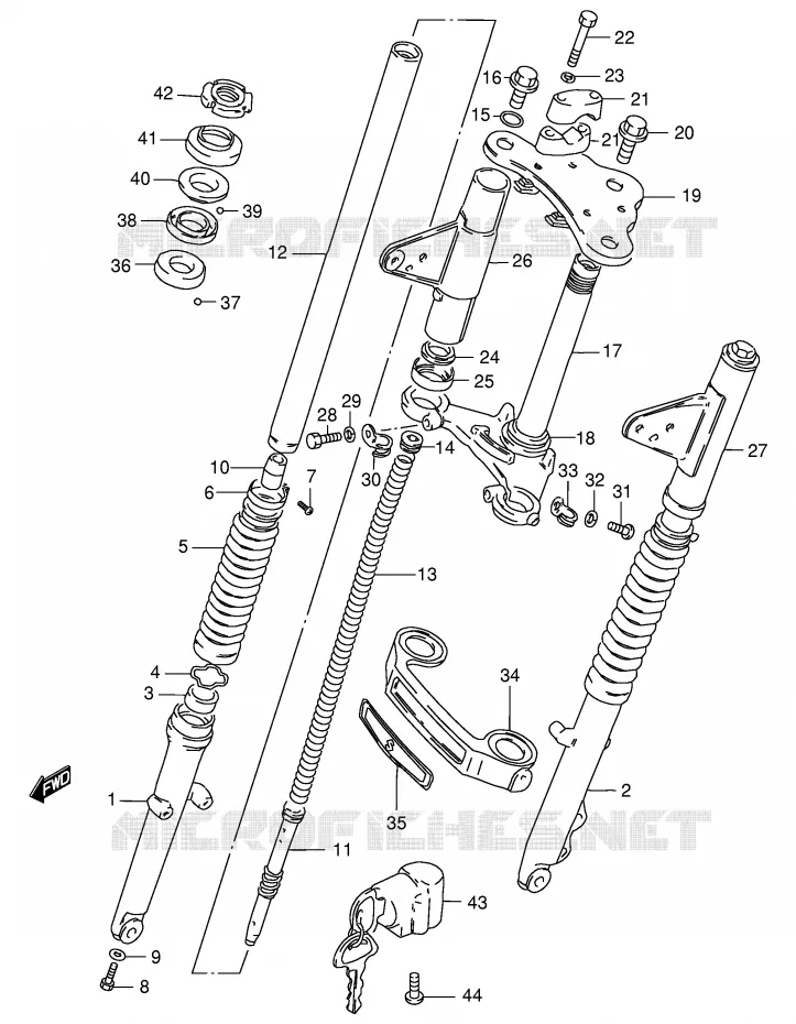 FRONT FORK (GS125Z/D) Suzuki MOTO 125 GS 1982  GS125Z(E1)