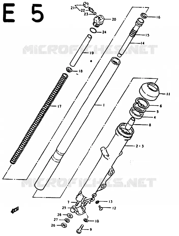 FRONT FORK Suzuki MOTO 1000 GS 1978  GS1000C(C/N)