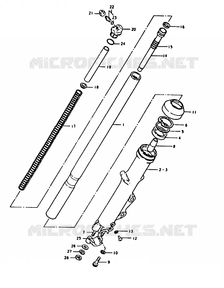 FRONT FORK Suzuki MOTO 1000 GS 1979  GS1000S