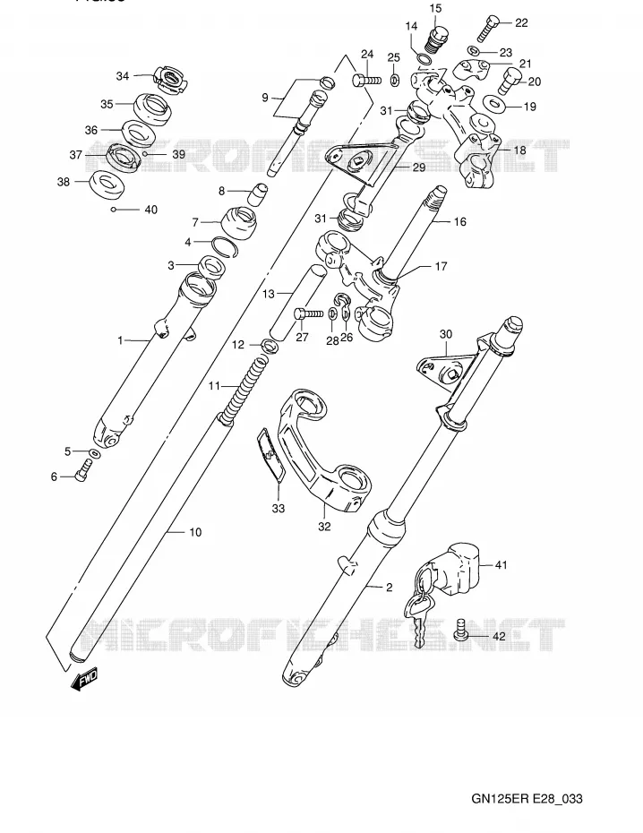 FRONT FORK Suzuki MOTO 125 GN 1993  GN125EP(E28)