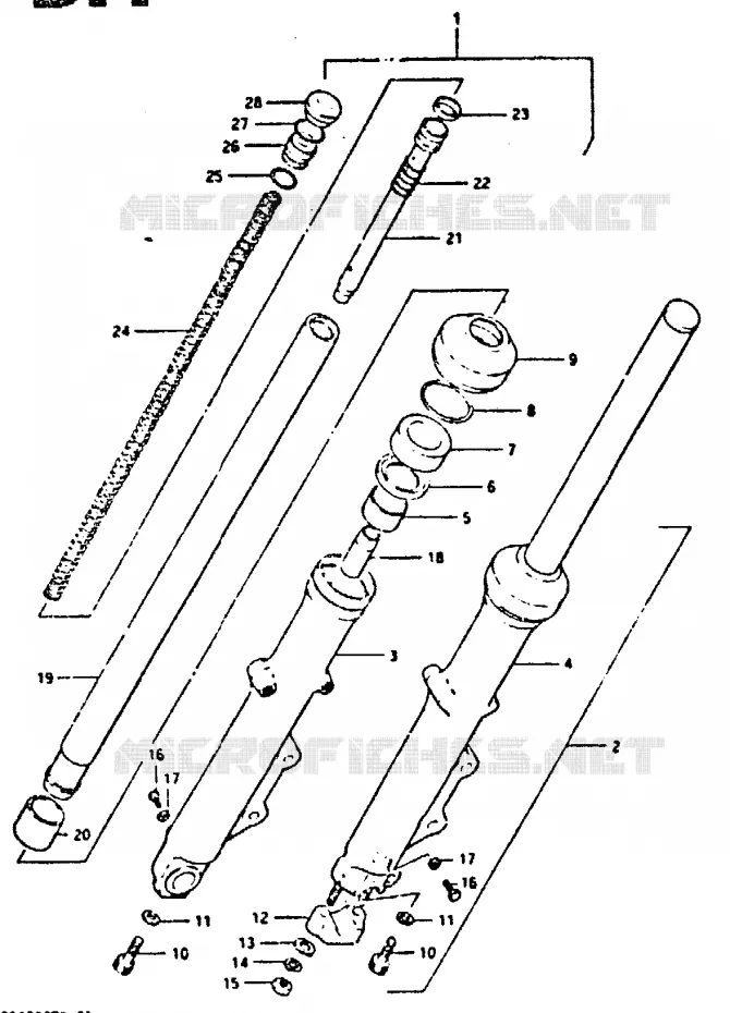 FRONT FORK Suzuki MOTO 650 GS 1983  GS650GTD
