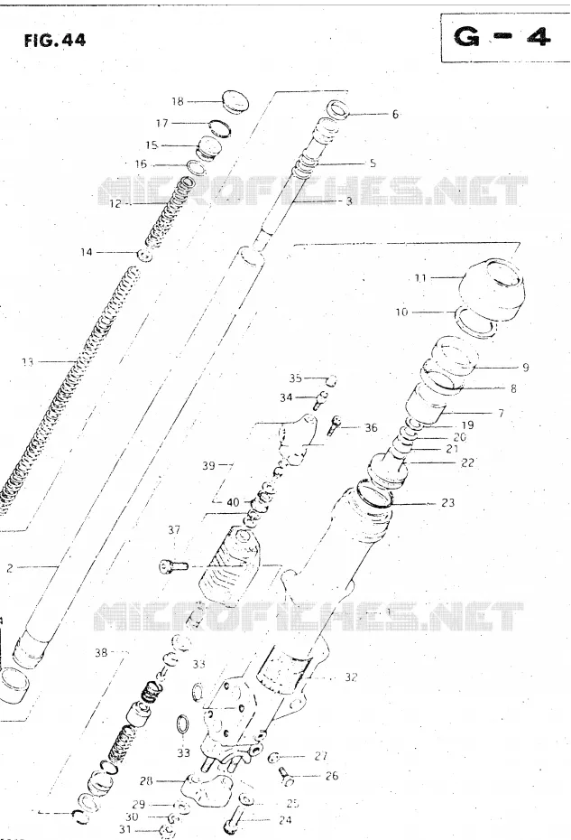 FRONT LEFT DAMPER Suzuki MOTO 500 GS-E 1983  GS500ED(Z/D)