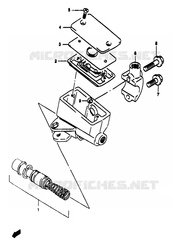 FRONT MASTER CYLINDER (GSF1200SAV/SAW/SAX/SAY) Suzuki MOTO 1200 BANDIT 2000  GSF1200SAY(T/V/W/X/Y)