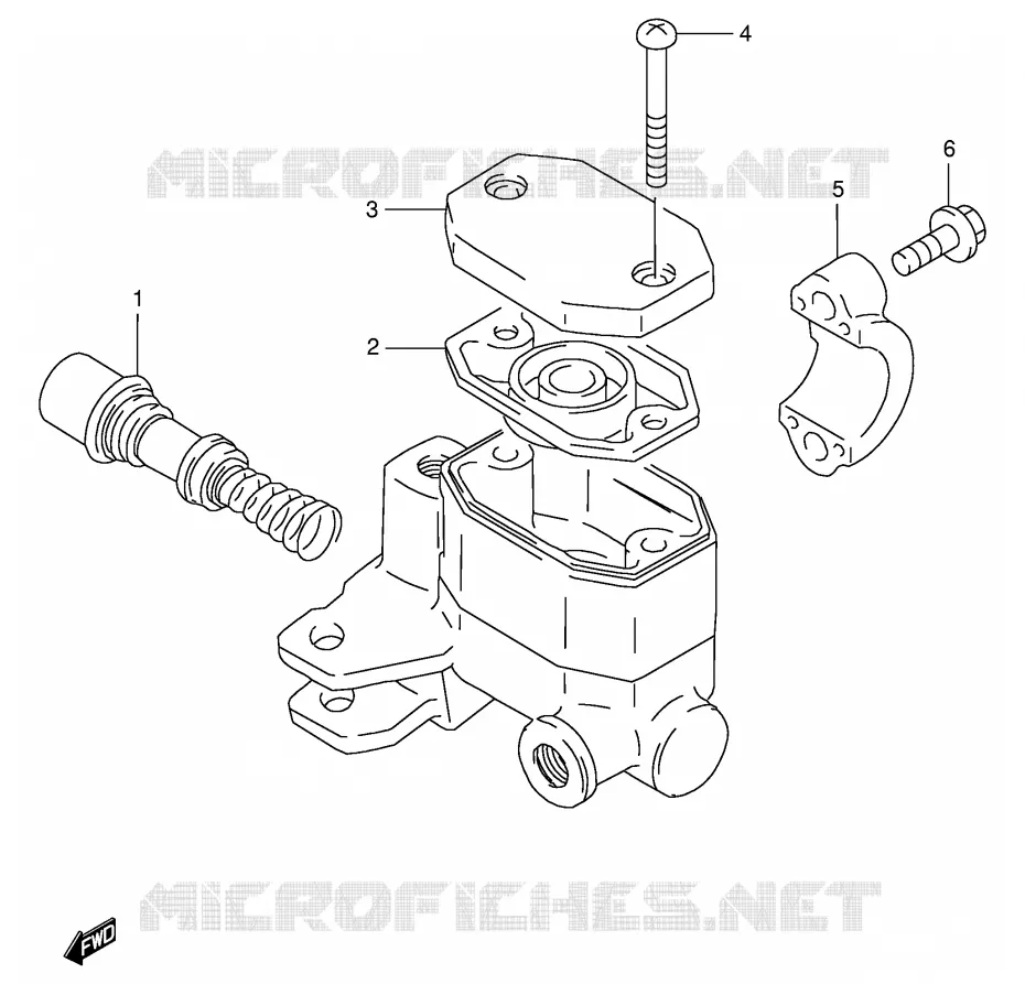 FRONT MASTER CYLINDER (MODEL K/L/M/R) Suzuki MOTO 125 GS 1982  GS125EZ(E1)