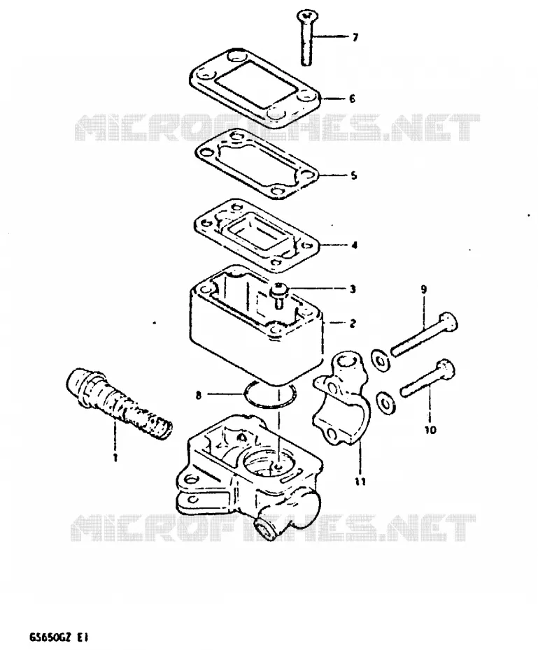 FRONT MASTER CYLINDER (MODEL X) Suzuki MOTO 650 GS 1999  GS650GX(X/Z)