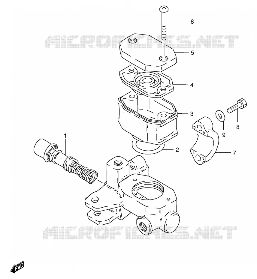 FRONT MASTER CYLINDER (MODEL Z/D/F) Suzuki MOTO 125 GS 1983  GS125ESD(E1)