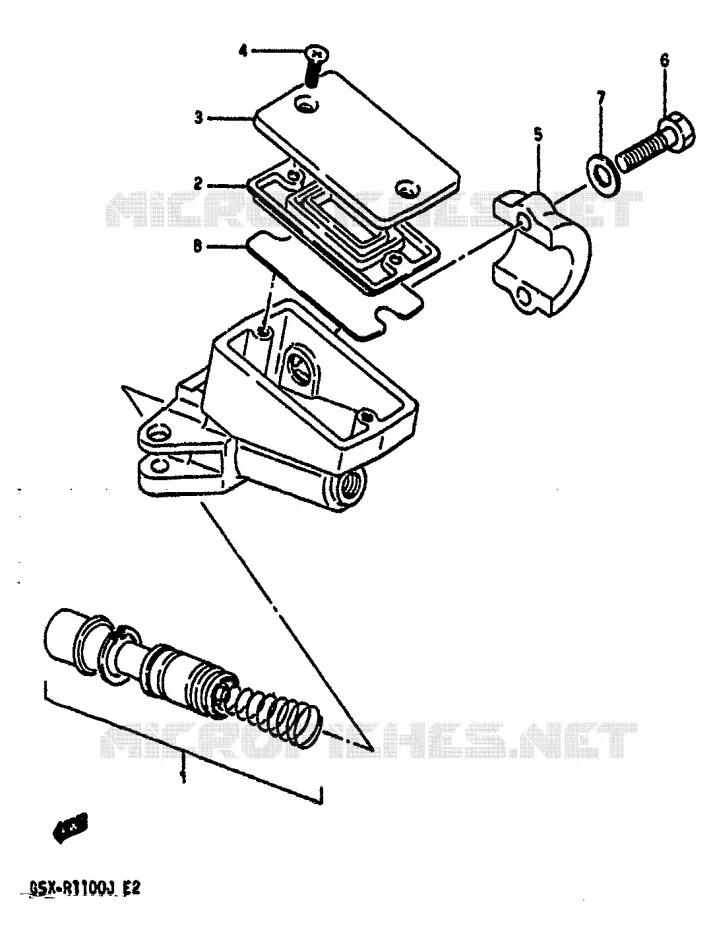 FRONT MASTER CYLINDER Suzuki MOTO 1100 GSX-R 1986  GSX-R1100G(G/H/J)