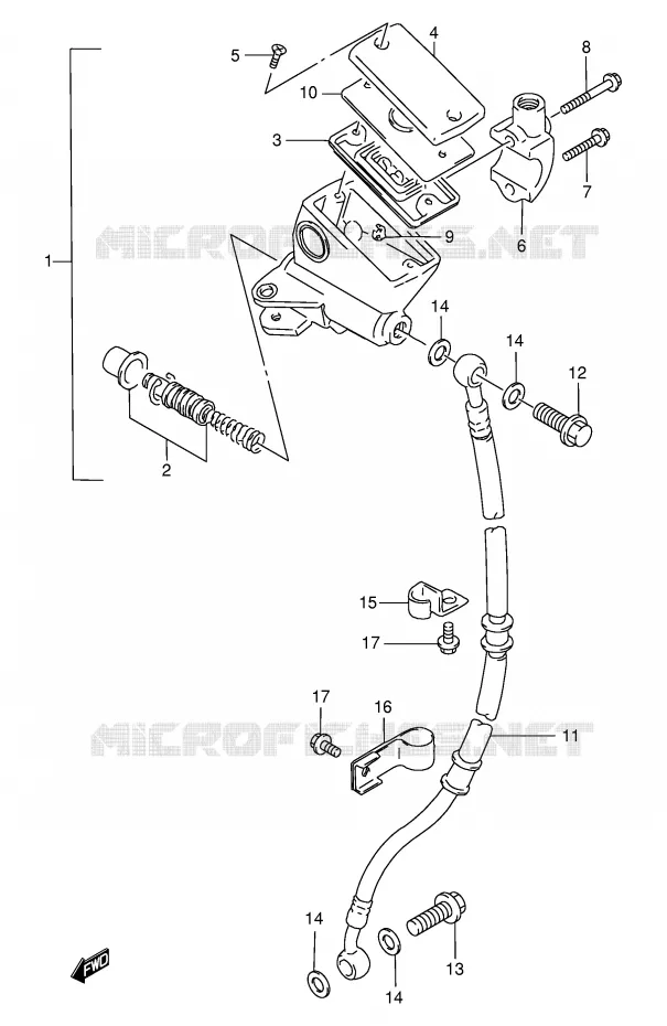 FRONT MASTER CYLINDER Suzuki MOTO 500 GS-E 2002  GS500K2(E2)