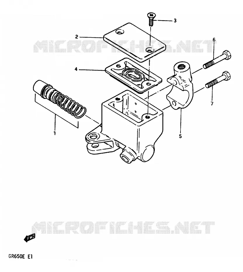 FRONT MASTER CYLINDER Suzuki MOTO 650 TEMPTER 1984  GR650XE(D/E)