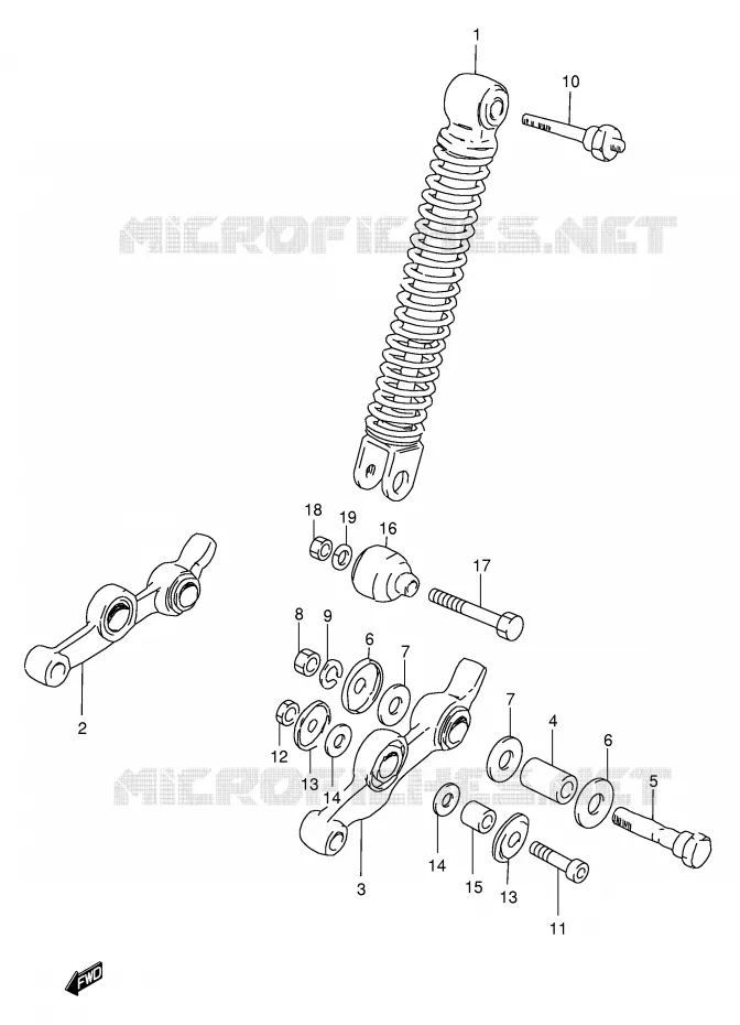 FRONT SUSPENSION Suzuki SCOOTER 50 FZ 1990  FZ50L(E1)