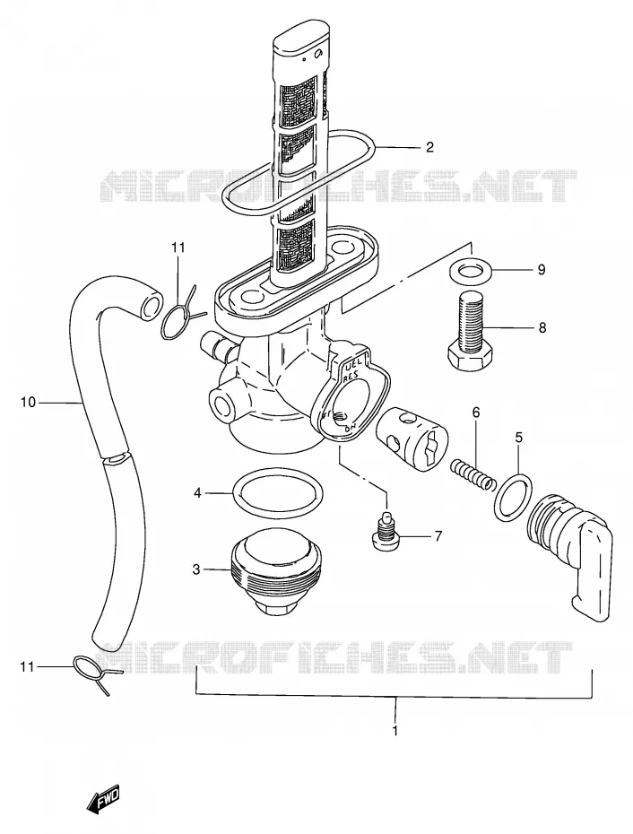 FUEL COCK (MODEL T/W) Suzuki MOTO 250 GN 2001  GN250K1(E2)