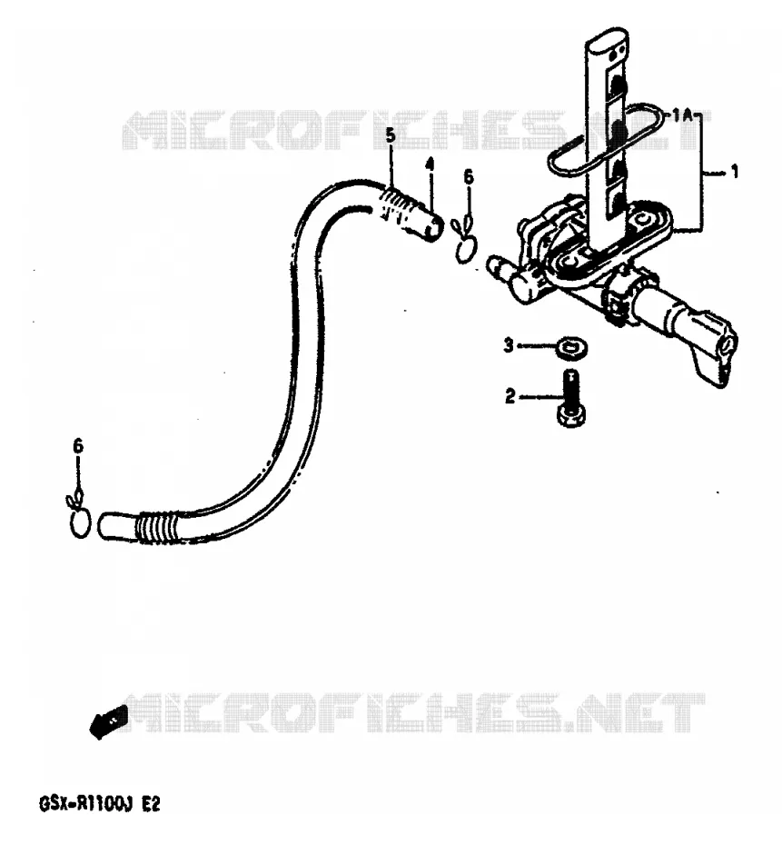 FUEL COCK Suzuki MOTO 1100 GSX-R 1986  GSX-R1100G(G/H/J)