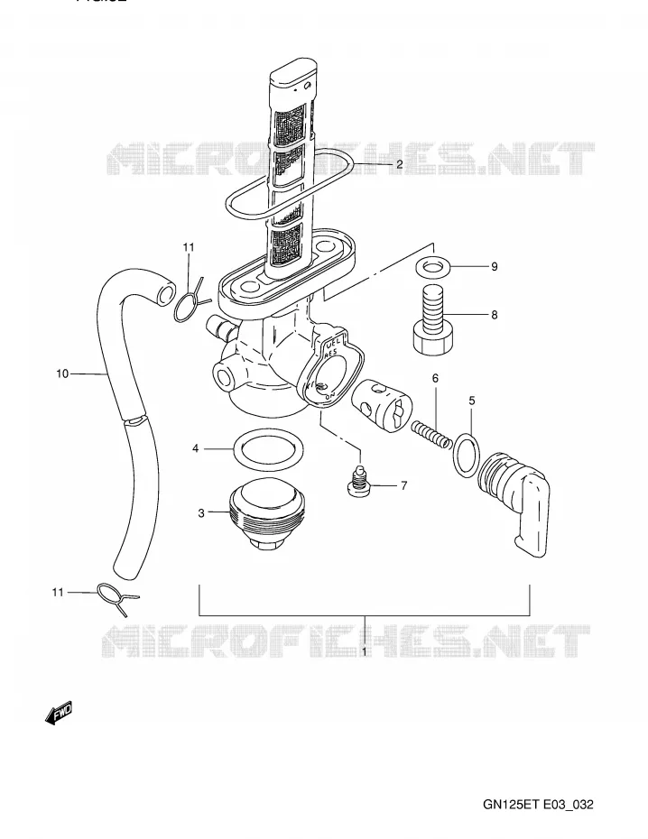 FUEL COCK Suzuki MOTO 125 GN 1996  GN125ET(E3)