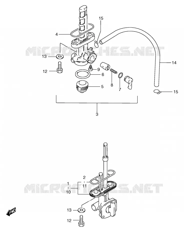 FUEL COCK Suzuki MOTO 125 GS 2000  GS125SY(E71)