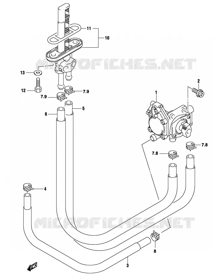 FUEL COCK Suzuki MOTO 500 GS-E 2004  GS500K4(P19)