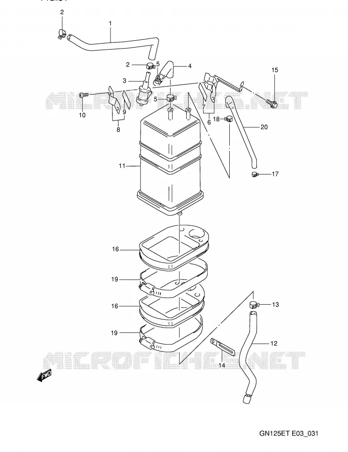 FUEL PUMP (CALIFORNIA ONLY) Suzuki MOTO 125 GN 1991  GN125EM(E3)