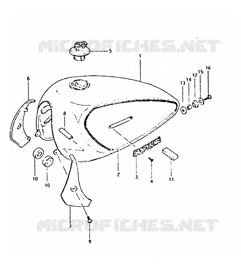 FUEL TANK (GSX400LX) Suzuki MOTO 400 GSX 1996  GSX400LT(T/X)