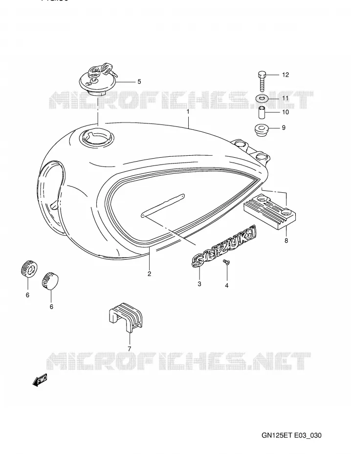 FUEL TANK Suzuki MOTO 125 GN 1996  GN125ET(E3)