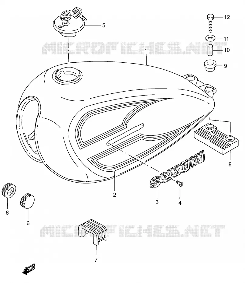 FUEL TANK Suzuki MOTO 125 GN 1998  GN125EW(E28)