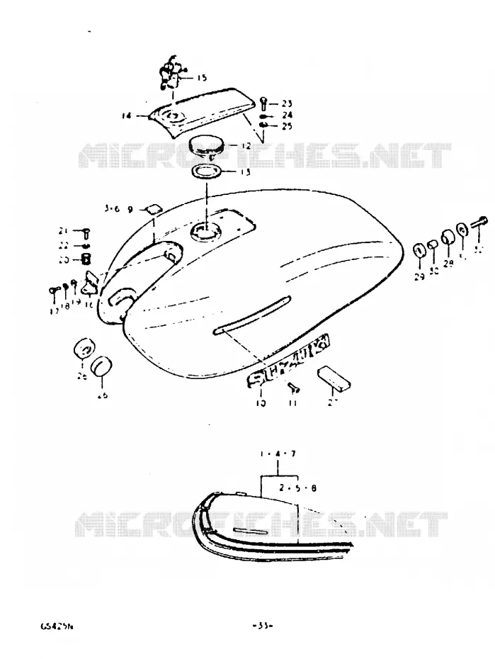 FUEL TANK Suzuki MOTO 425 GS 1992  GS425N(N)