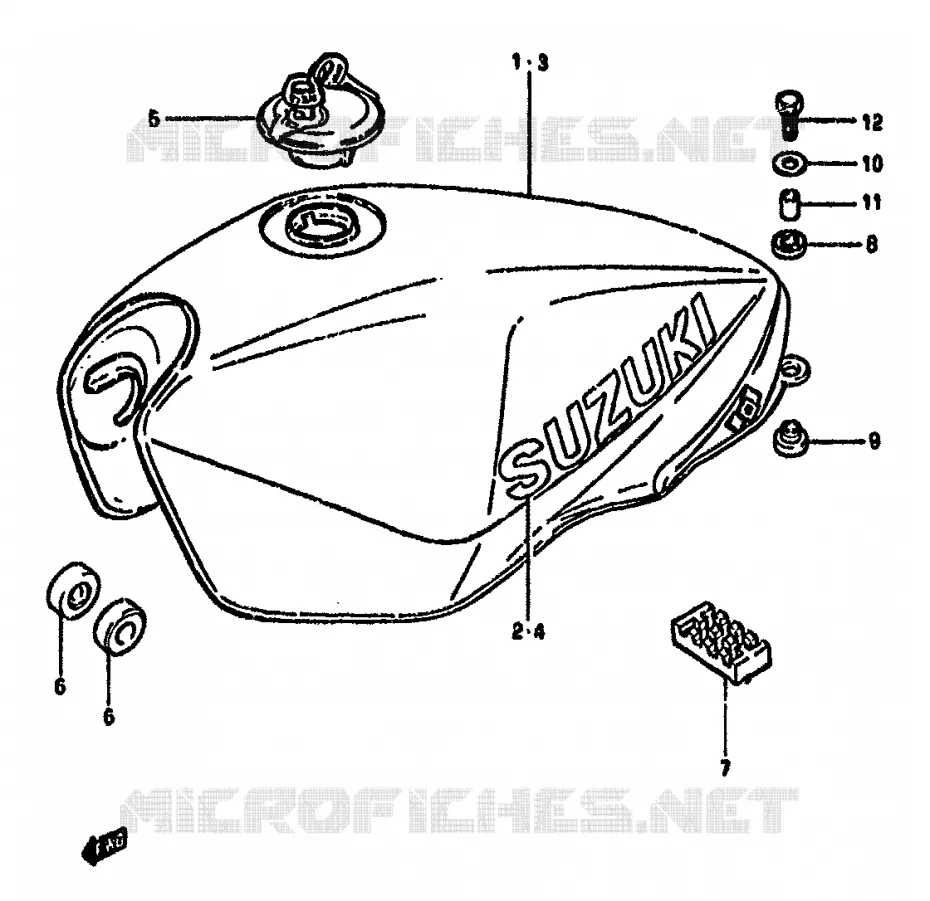 FUEL TANK Suzuki MOTO 550 GS 1981  GS550MX(X/Z)