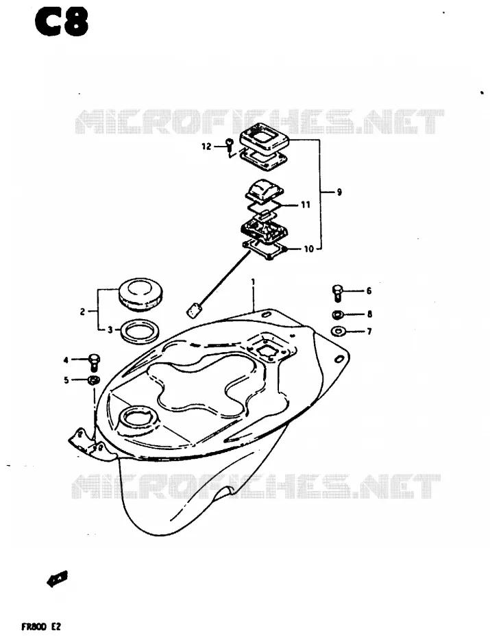 FUEL TANK Suzuki SCOOTER 80 FR 1983  FR80D