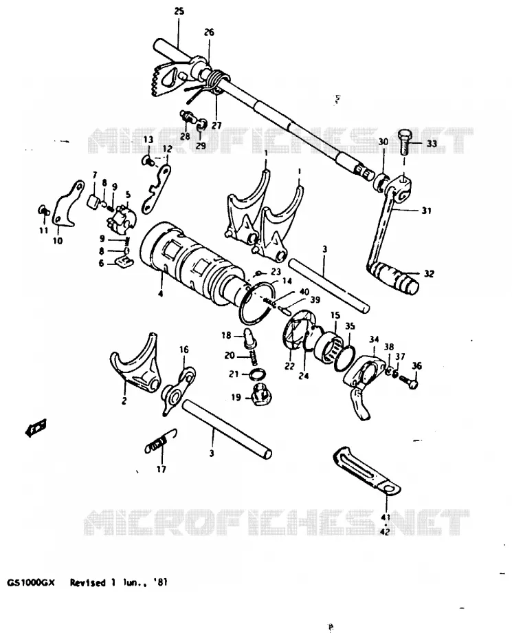 GEAR SHIFTING ASSY Suzuki MOTO 1000 GS 1980  GS1000GT(X/T)