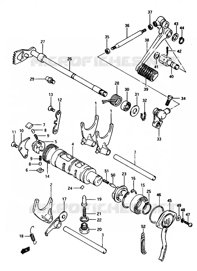 GEAR SHIFTING ASSY Suzuki MOTO 1150 GS 1985  GS1150ESF(E/F/G)