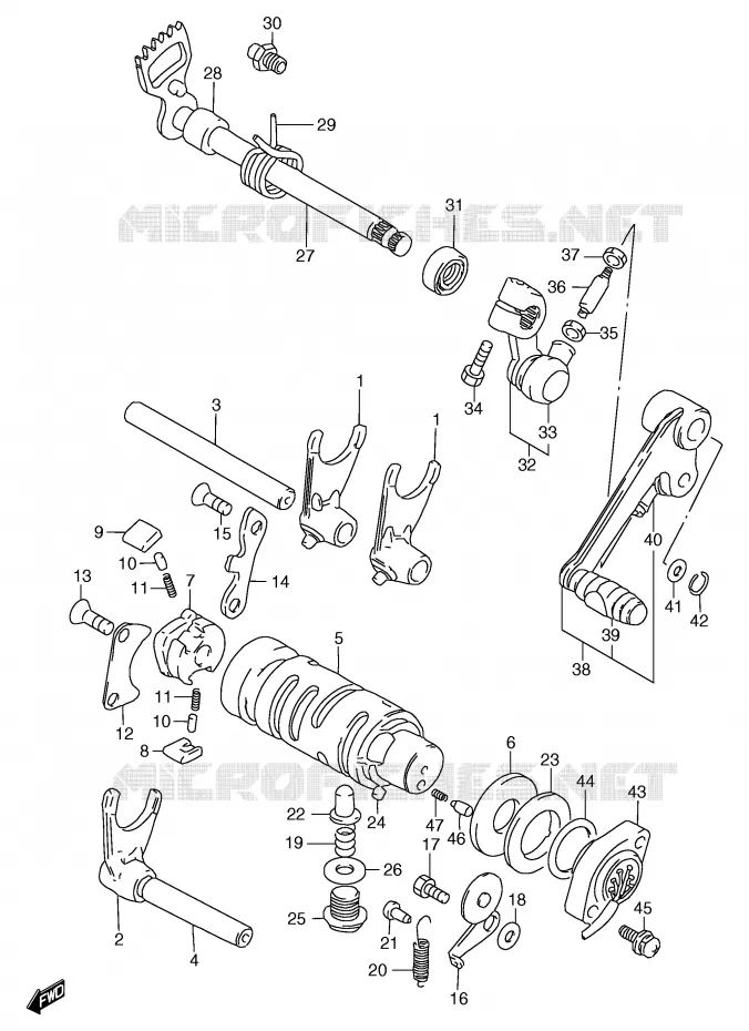 GEAR SHIFTING ASSY Suzuki MOTO 125 GS 2000  GS125SY(E71)