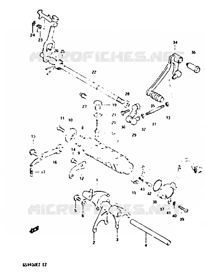 GEAR SHIFTING ASSY Suzuki MOTO 400 GSX 1982  GSX400EZ