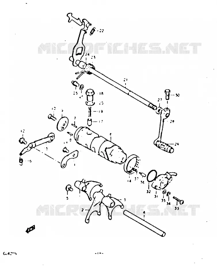 GEAR SHIFTING ASSY Suzuki MOTO 425 GS 1992  GS425N(N)