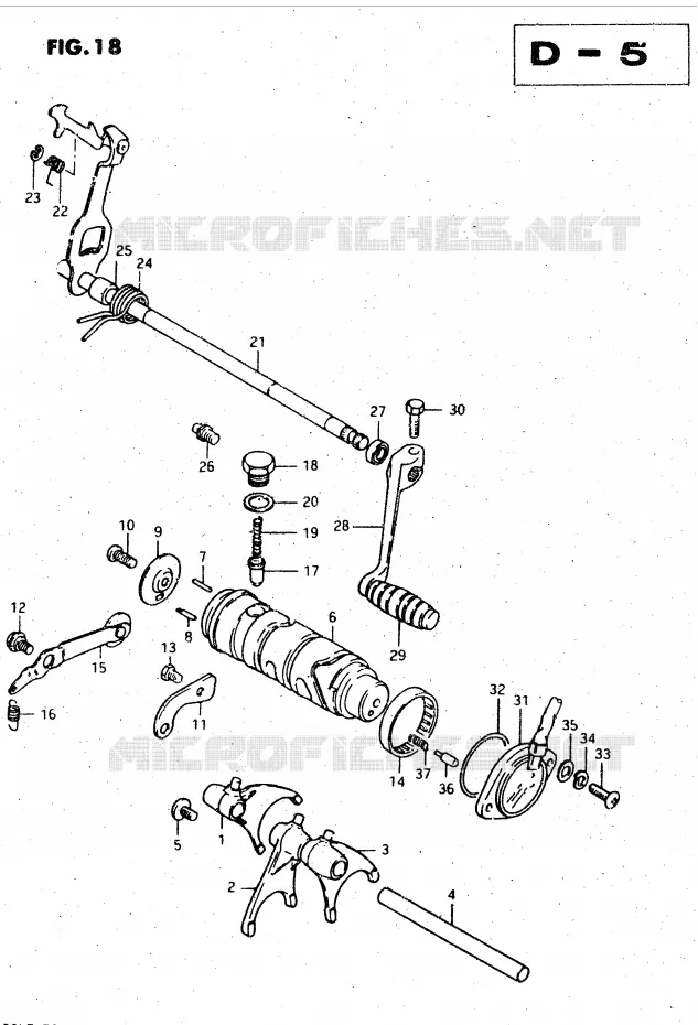 GEAR SHIFTING ASSY Suzuki MOTO 450 GS-L 1982  GS450LZ(E2)