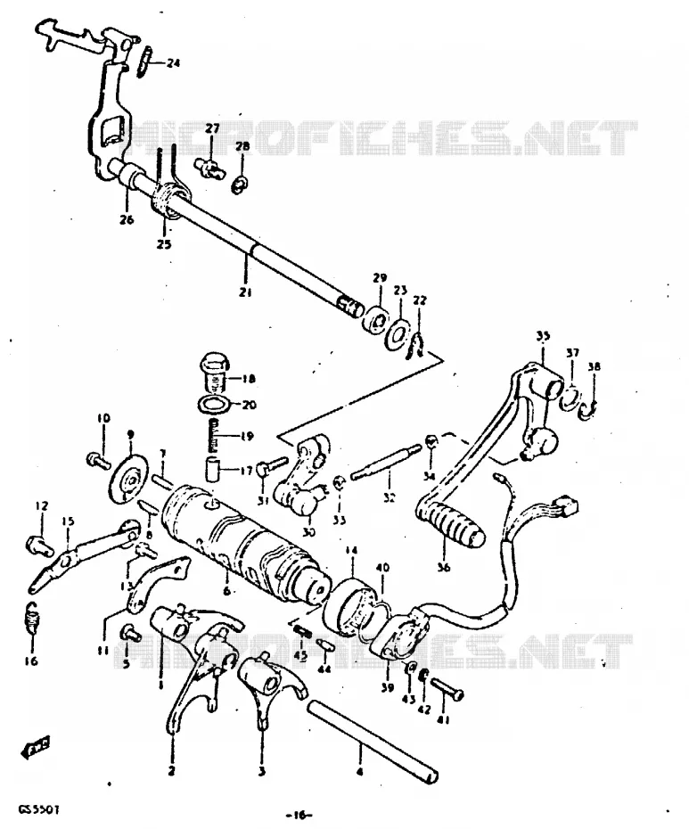 GEAR SHIFTING ASSY Suzuki MOTO 550 GS 1980  GS550T(T)