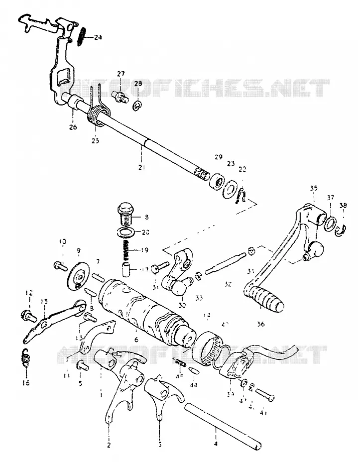 GEAR SHIFTING ASSY Suzuki MOTO 550 GS 1981  GS550LX