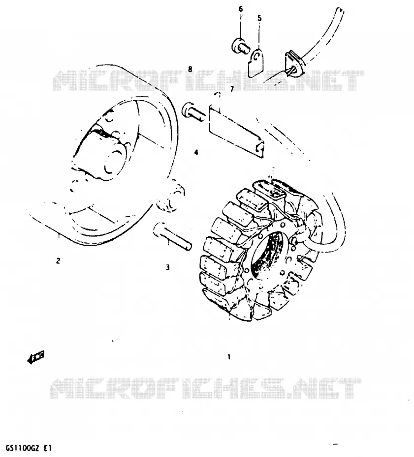 GENERATOR (GSX1100ESD) Suzuki MOTO 1100 GSX-E 1982  GSX1100EZ(Z/D)
