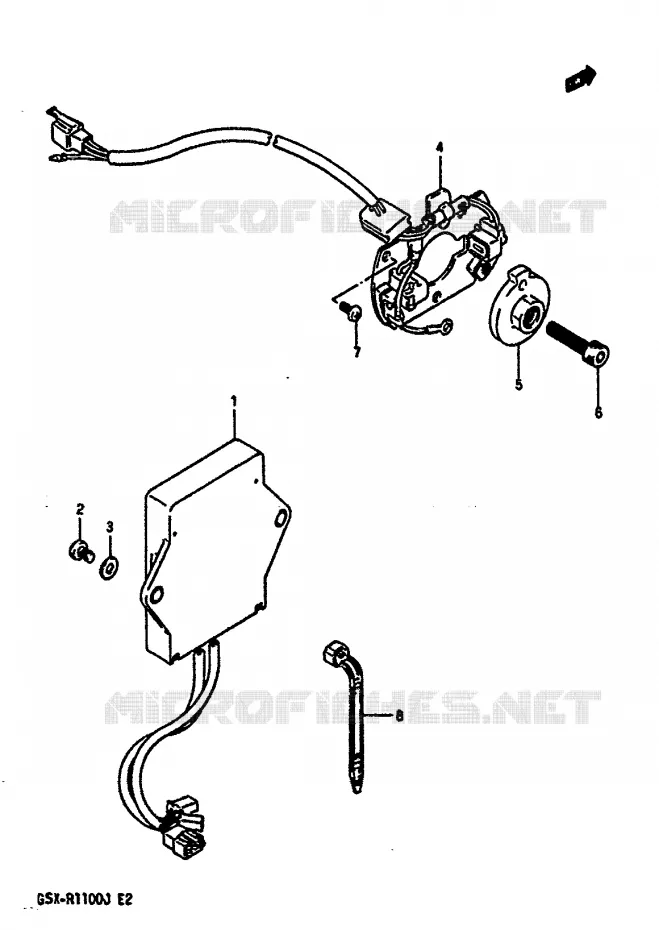 GENERATOR SENSOR Suzuki MOTO 1100 GSX-R 1988  GSX-R1100J(G/H/J)