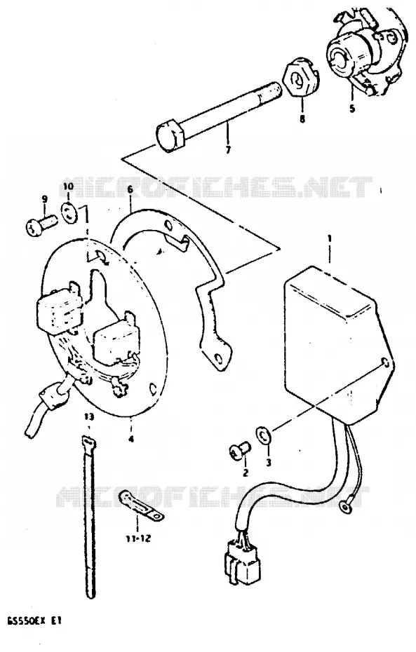 GENERATOR SENSOR Suzuki MOTO 550 GS 1981  GS550EX(X)