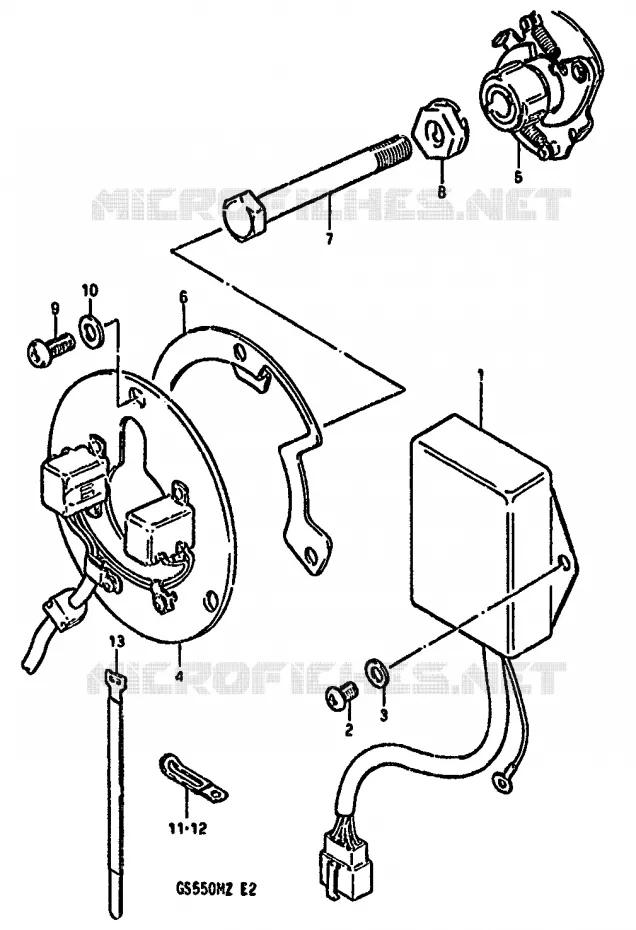GENERATOR SENSOR Suzuki MOTO 550 GS 1982  GS550MZ(X/Z)