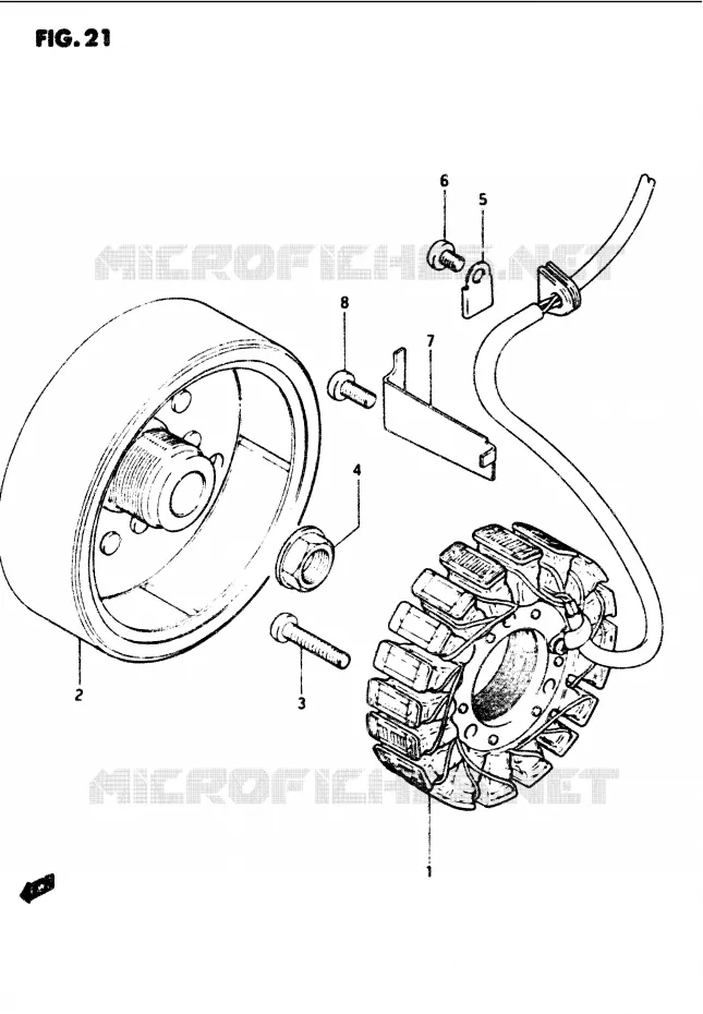 GENERATOR Suzuki MOTO 1100 GS-G 1984  GS1100GE(E/F/G)