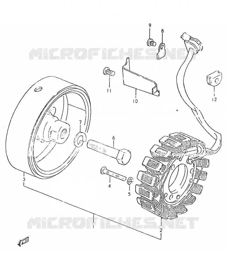 GENERATOR Suzuki MOTO 550 GS 1980  GS550LT
